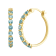Sky Blue Topaz 18k Yellow Gold Over Sterling Silver Hoop Earrings