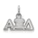 Rhodium Over Sterling Silver LogoArt Alpha Xi Delta Extra Small Pendant