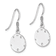 Rhodium Over Sterling Silver Enameled Sand Dollar Dangle Earrings