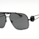 Versace Matte Black Aviator Frame / Dark Gray Lenses Sunglasses