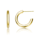 Open Thick Hoop Earrings In 14K Gold Over Brass