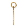 14k Yellow Gold Satin Girl Kiss Charm