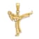 10K Yellow Gold Textured Girl Karate Charm