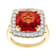 Lab-Created Padparadscha Sapphire And White Zircon Ring In 18K Gold Over
Sterling Silver 9.26ctw