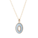 Barse Jewelry Blue Denim Dreams White Mother of Pearl Golden Pendant Necklace