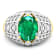 2.45ctw Green Emerald and Diamond 14K Yellow Gold Halo Ring