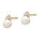 14K Yellow Gold 5-6mm White Round Freshwater Cultured Pearl 0.01 cttw
Diamond Post Earrings