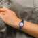 Ladies Charles Hubert Blue IP-plated Stainless Off-White Dial Mesh Watch