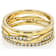 Moissanite Stackable Set Of 3 Rings In 14K Gold Over Sterling Silver