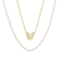 CZ Initial V Tennis Necklace And Pendant Set In 14K Gold Over Brass 4.05ctw