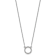 Rhodium Over 10k White Gold Diamond-Cut Cable Link Diamond Open Circle
18 Inch Necklace