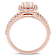 Morganite and Diamond 14K Rose Gold Bridal Ring 1.33ctw