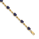 14k Yellow Gold and Rhodium Over 14k Yellow Gold Diamond and Sapphire Bracelet