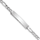 Rhodium Over 14k White Gold Polished Figaro Link ID Bracelet