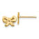 14K Yellow Gold Bow Post Earrings