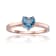 London Blue Topaz Heart Shape 14K Rose Gold Over Sterling Silver
Solitaire Ring