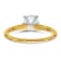 14K Yellow Gold With White Gold Accents 1 ct. D E F Pure Light Round
Moissanite Solitaire Ring