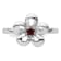 Sterling Silver Stackable Expressions Polished Flower Garnet Ring 0.13ctw