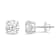 White Cubic Zirconia 14k White Gold Studs With Velvet Gift Box 4ctw