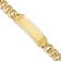14k Yellow Gold Hand-Polished Curb Link ID Bracelet