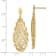 14K Yellow Gold Polished Diamond-cut Post Dangle Earrings