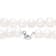 Freshwater Pearl Beaded Necklace In Sterling Silver 24 Inch