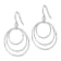 Sterling Silver Polished Fancy Triple Circle Dangle Earrings