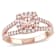 Morganite and Diamond 14K Rose Gold Bridal Ring 1.33ctw