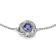 Blue Lab Created Sapphire Rhodium Over Sterling Silver Love Knot Bolo
Bracelet 0.64ctw