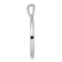 14K White Gold Gatsby Diamond Initial H Charm