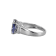 Blue And White Cubic Zirconia Platinum Over Silver December Birthstone
Ring 6.72ctw