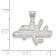 Rhodium Over Sterling Silver NHL LogoArt Washington Capitals Medium Pendant