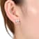 Heart-Shaped CZ Pave Stud Earrings In 18K Rose Gold Over Brass