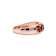 Red Garnet and White Topaz 14K Rose Gold Over Sterling Silver Ring