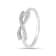 Lab Grown Diamond Rhodium Over Sterling Silver Criss Cross Infinity Ring
VS- GH