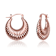 Seashell Hoop Earrings In 18K Rose Gold Over Brass