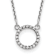 Rhodium Over 10k White Gold Diamond-Cut Cable Link Diamond Open Circle
18 Inch Necklace