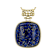 Lapis Lazuli Square Cushion Pendant Necklace In 18K Gold Over Sterling Silver