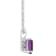 8mm Cushion Amethyst Rhodium Over Sterling Silver Pendant With Chain