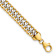 14k Two-tone Gold Polished 7.4mm Fancy Link Bracelet