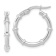 Rhodium Over 14k White Gold 13/16" Polished Fancy Hoop Earrings