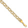 10k Yellow Gold 7mm Diamond-Cut Triple Link Charm Bracelet