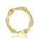 Geometric CZ Pave Band Ring In 14K Gold Over Brass