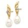 14K Yellow Gold 5-6mm White Rice Freshwater Cultured Pearl 0.02ct
Diamond Dangle Earrings