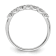 Rhodium Over 14K White Gold 7-Stone Diamond Wedding Band 0.49ctw