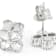 CZ Clover Stud Earrings In PlatInum-Enhanced Sterling Silver 1.87ctw