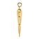 14k Yellow Gold 3D Italian Horn Pendant