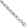 14K White Gold Polished Heart and X Bracelet