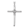 Rhodium Over 14k White Gold with Center Wrap Tube Cross Pendant