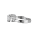 White Cubic Zirconia Platinum Over Sterling Silver April Birthstone Ring 5.32ctw